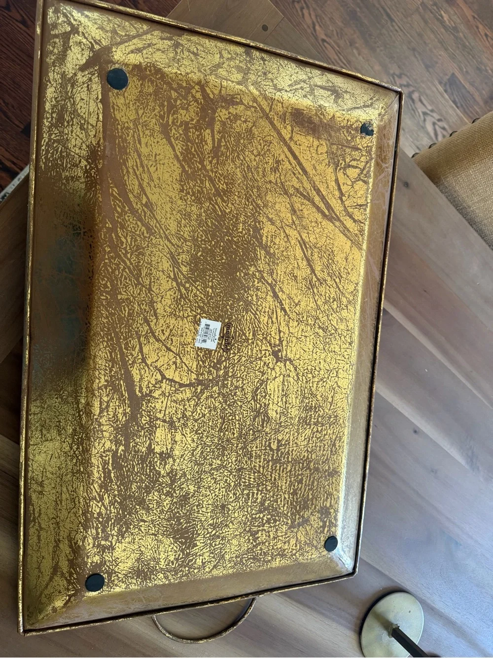 Mud Pie Gold foil Rectangular Decorative large Tray